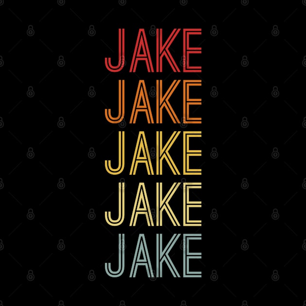 Jake Name Vintage Retro Gift Named Jake by CoolDesignsDz