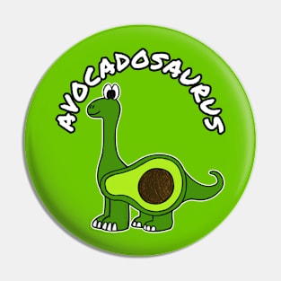 Avocadosaurus Avocado Dinosaur Diplodocus Healthy Eating Vegan Pin