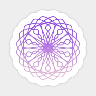 Gradient pink purple mandala Magnet