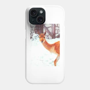 Vicuna starring to the camera Phone Case