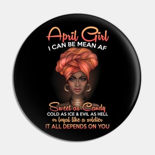 Queens Are Born In April Birthday T-Shirt for Black Women Pin