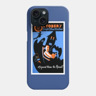 October's "Bright Blue Weather" Restored WPA Poster Phone Case