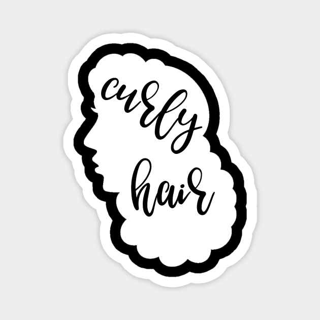 Curly Hair Magnet by LucyMacDesigns