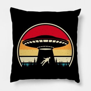 Retro Ufo abduction Pillow