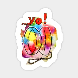 Yoyo Watercolor Splash Magnet