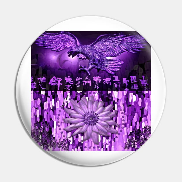 The Purple Eagle Has Landed Pin by Overthetopsm