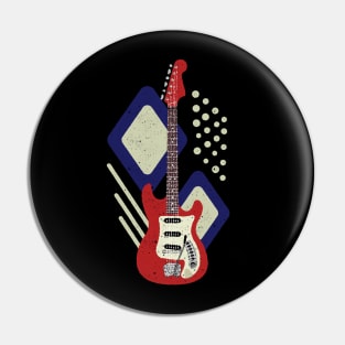 Rebel Rebel Guitar Pattern Pin