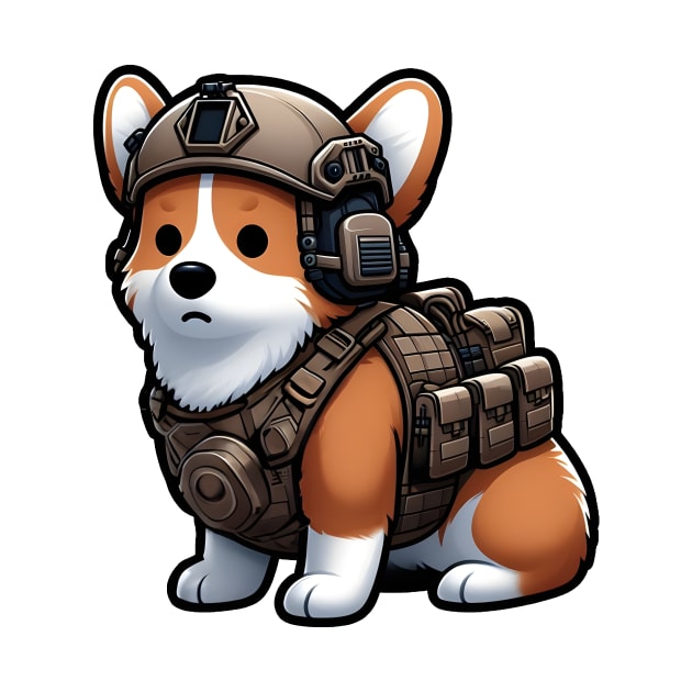 Tactical Corgi by Rawlifegraphic