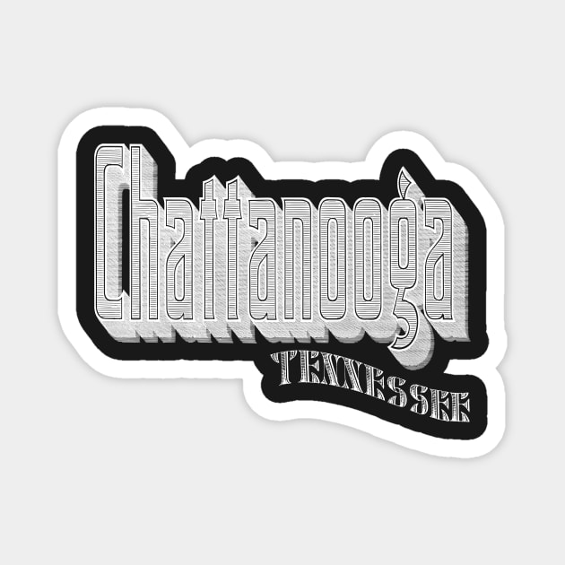 Vintage Chattanooga, TN Magnet by DonDota