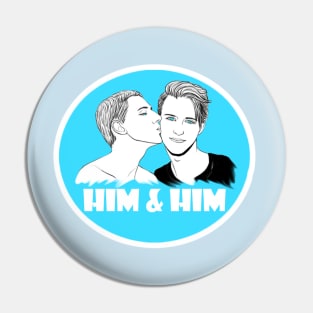 Official Him and Him Logo Stamp! Pin