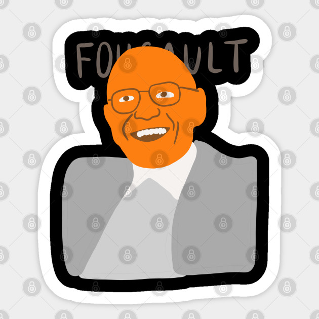 Michel Foucault Minimal Philosopher Portrait Painting Style