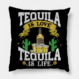 CInco de Mayo Tequila Is Love Life Mexico Mexican Humor Quote Pillow