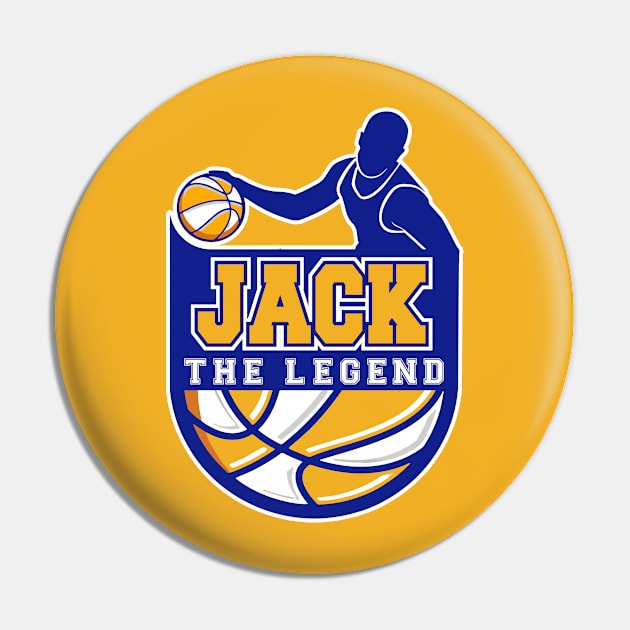 Jack The Legend Basketball Custom Player Your Name Pin by Baseball Your Name