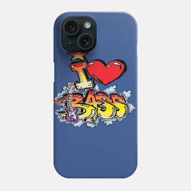 i heart bass 1 Phone Case by LowEndGraphics