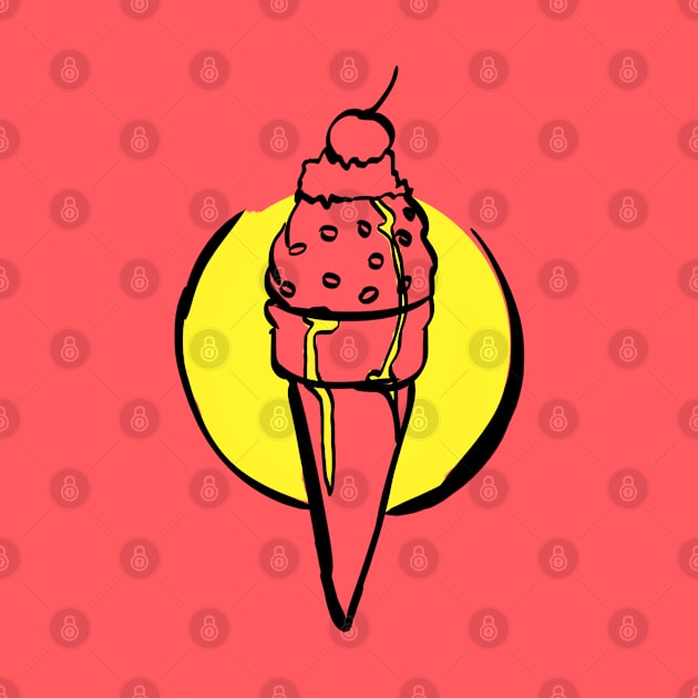 Ice Cream (Yellow) by @akaluciarts