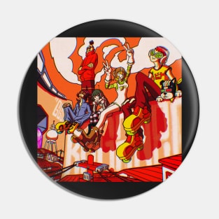 Jet Set Radio - Kogane Cho Sunset Full Color Pin