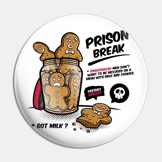 Prison Break - Gingerbread men Pin by Squinked