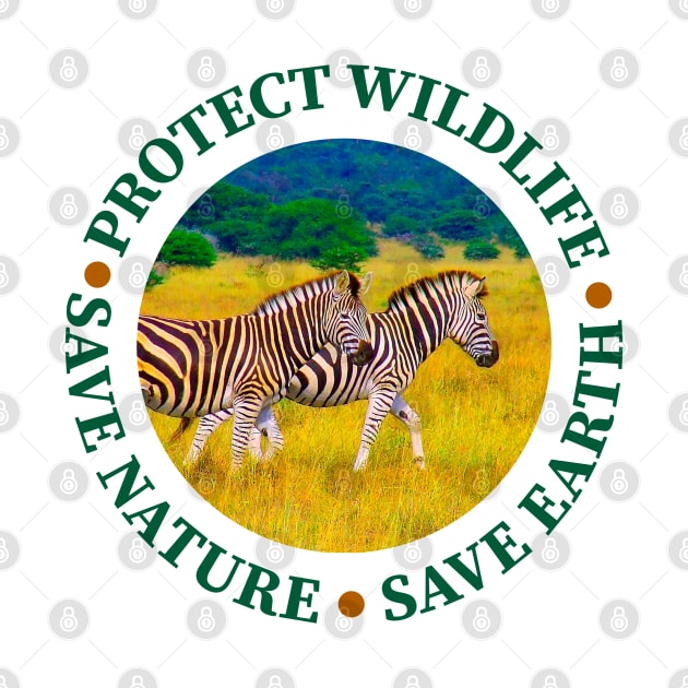 Wildlife Conservation Earth Day Zebras by PathblazerStudios