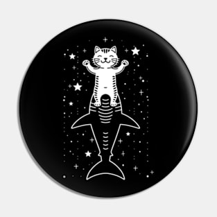 Cat Riding Shark Ocean Odyssey Pin