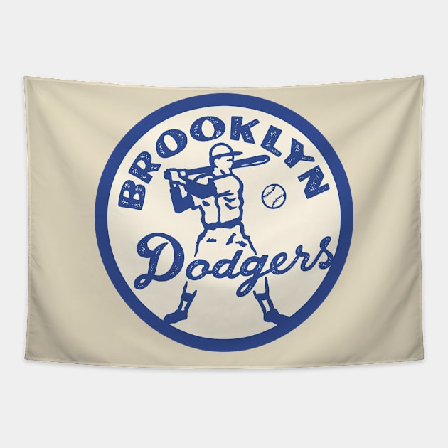 Old Baseball Brooklyn  Dodgers Tapestry by Punk Rock