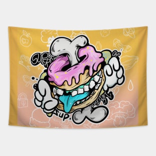 Dope donut character design Tapestry