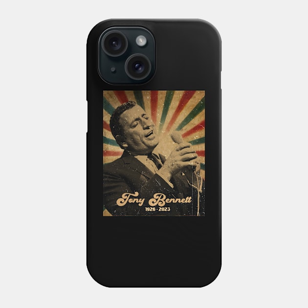 R.I.P TONY BENNETT - Photo Vintage Retro Look Fan Design Phone Case by Janji Joni