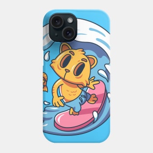 Cute Cat Surfing Phone Case