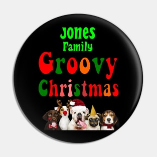 Family Christmas - Groovy Christmas JONES family, family christmas t shirt, family pjama t shirt Pin