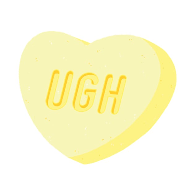 Ugh Kawaii Cute Funny Candy Heart by Kangkorniks