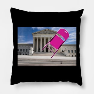 Folding Chair To The Supreme Court - Pink - Front Pillow