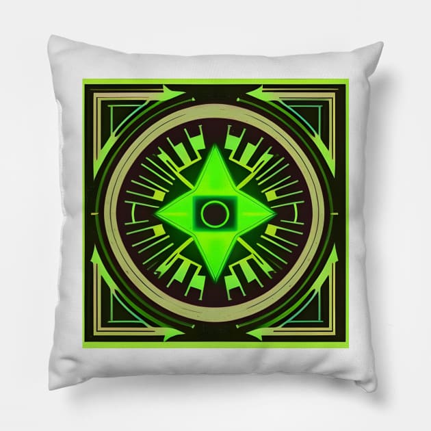 Green and black Pillow by mdr design