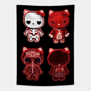 Kitty Anatomy T-Shirt Tapestry