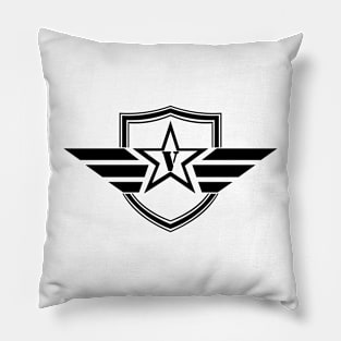 Military Army Monogram Initial Letter V Pillow