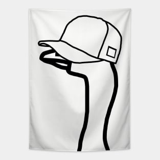 Portrait Gaming Goose Wearing Stolen Hat Outline Tapestry