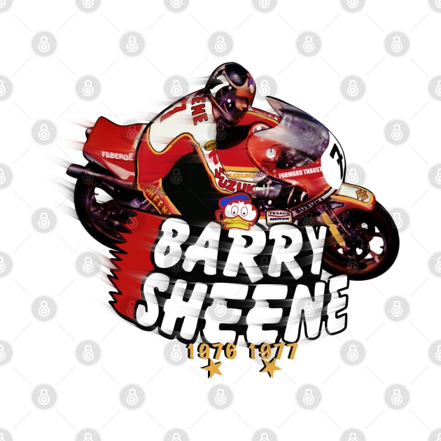 Barry Sheene 1976 1977 World Motorcycle Champion by MotorManiac