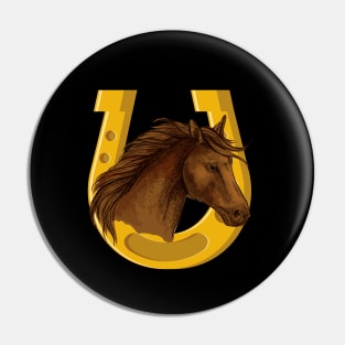 Golden stallion Pin