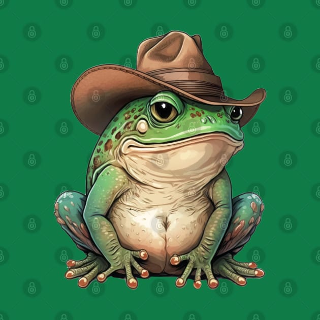 Cowboy Frog - I Love Frogs - Funny Toad by mstory