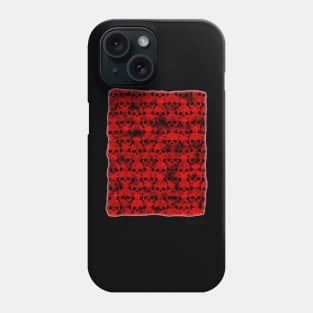 Skulls Corroded Masses Red by Blackout Design Phone Case