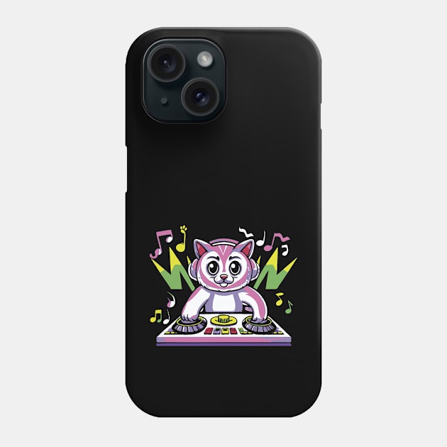 Dj Cute Cat Phone Case by Scaryzz