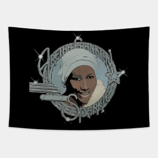 In the Presence of Greatness Aretha Fan Tee Tapestry