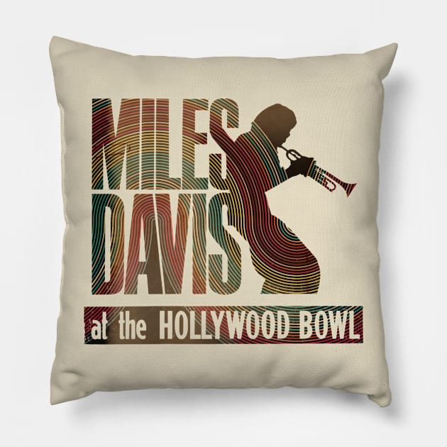 miles davis silhouette Pillow by HAPPY TRIP PRESS