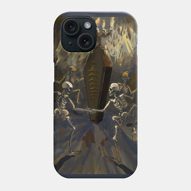 Dancing skeletons Phone Case by Helgiis