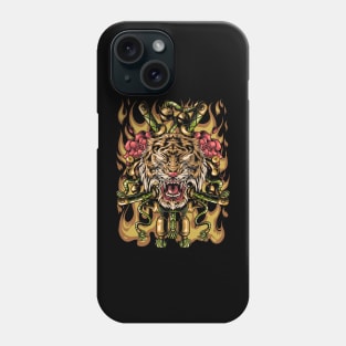 fiery tiger Phone Case