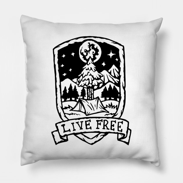 Live Free Pillow by bangart