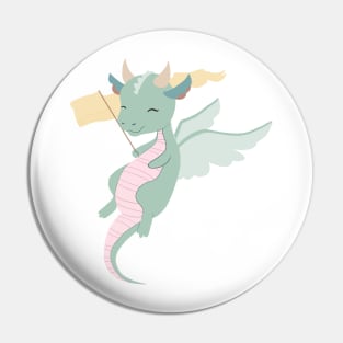 dragon - mint Pin