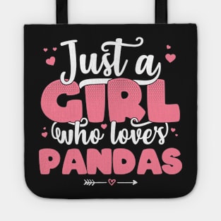 Just A Girl Who Loves Pandas - Cute Panda lover gift product Tote