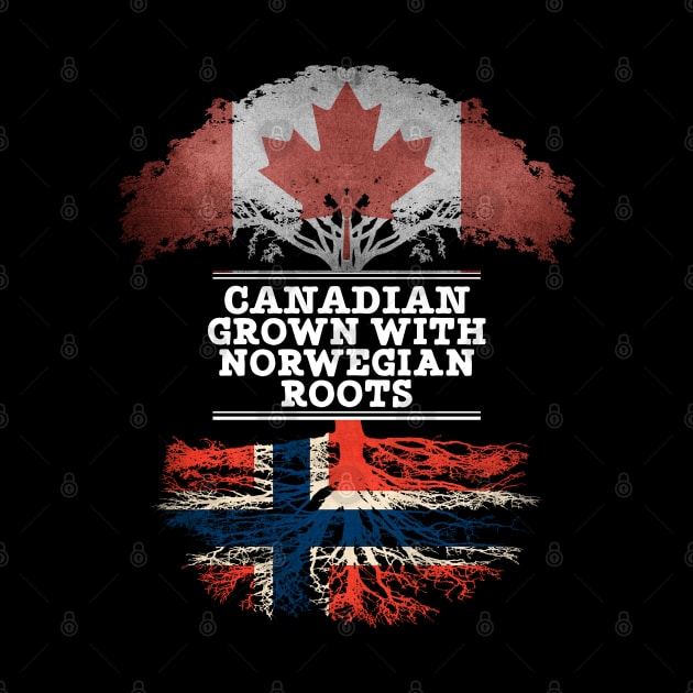 Canadian Grown With Norwegian Roots - Gift for Norwegian With Roots From Norway by Country Flags