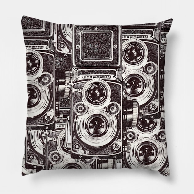 Classic Camera Pillow by Brayanamis