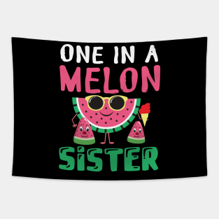 Glasses Watermelon One In A Melon Sister Brother Cousin Mom Tapestry