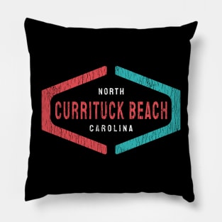 Currituck Beach, NC Summertime Vacationing Tag Signage Pillow